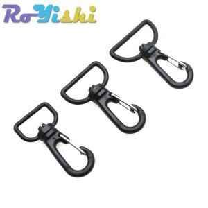 10피스 플라스틱 블랙 회전 스냅 후크 버클 직조 Paracord 매는 밧줄 배낭 웨빙 Carabiner