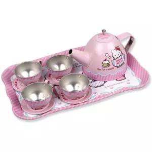 유아 헬로키티 철제 주전자 커피잔 소꿉놀이 세트 장난감 어린이집교구 여아 아이