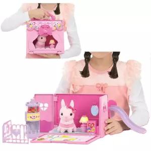 유아 접이식 휴대용 소형 토끼 인형의집 가방 장난감 캐릭터피규어 아동 선물용