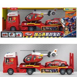 유아 헬로카봇 소방차 트레일러 헬기 자동차 세트 장난감 선물용 어린이완구 키즈