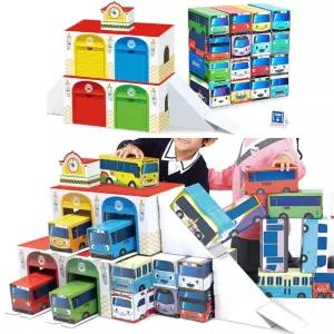 유아 타요 종이 벽돌블럭 교통 표지판 주차장 장난감 키즈 어린이집 체육교구