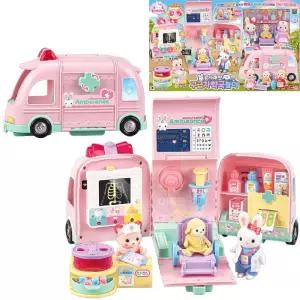 유아 콩지래빗 대형 구급차 병원놀이 인형 세트 장난감 어린이완구 선물용 피규어