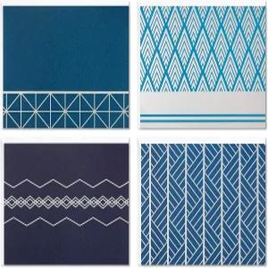 홀마크 빈 카드 모음 기하학적 은박지봉투가 있는 노트 40장