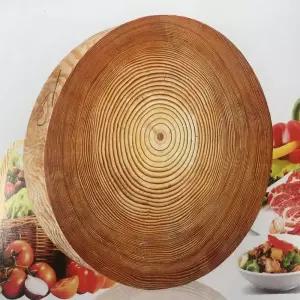 원형 나무 도마 엔드그레인 정육점 나이테 두꺼운 업소용