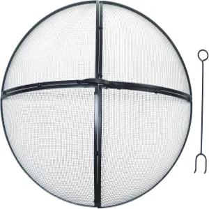 SCENDOR 헤비 듀티 메탈 30인치 파이어 피트 스파크 스크린 원형 커버 메시 가드 액세서리 파티오 뒷마당용