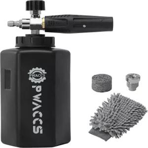 압력 세탁기용 PWACCS 폼 캐논 조절 가능한 세차 1/4인치 퀵 커넥트 빅 마우스 스노우 랜스 두꺼운 파워