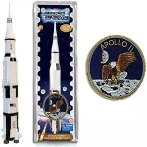 우주의 전설 에코 토이 아폴로 II 패치가 장착된 새턴 V 로켓 세트