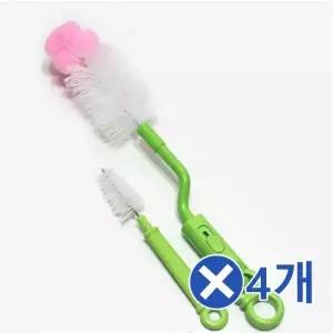 [에이치플러스몰]WL 회전젖병솔 2P세트x4개-색상랜덤 물병솔 솔 젖병세척