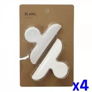 [오너클랜]WL 자석형 봉지집게 2P 화이트 x4개 식품봉지집게