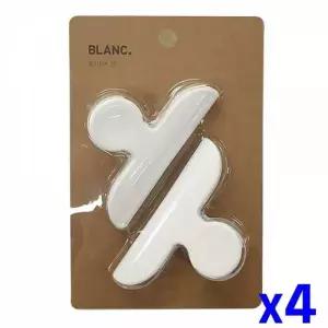 [에이치플러스몰]WL 자석형 봉지집게 2P 화이트 x4개 식품봉지집게