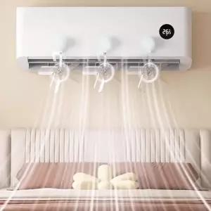 에어컨 바람개비 순환 팬 무동력 날개형 공기 순환팬 (WFJUYAL)