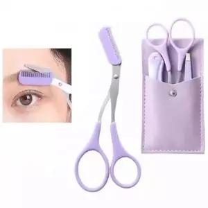 깔끔한 눈썹 정리 도구 눈썹 빗가위 핀셋 칼 세트 (WFJUYHN)