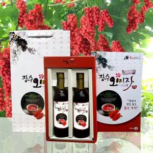 [선물용] 장수 오미자 엑기스 375ml*2병/원액 청