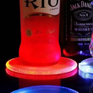 LED 술잔 코스터 컵받침 테이블 10cm LED컵받침 술잔코스터