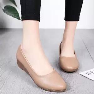 여성 발편한 웨지힐 단화 구두 스틸레토 데일리 슈즈