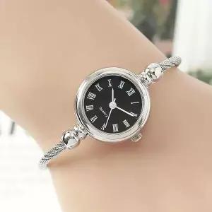 [에이치플러스몰]여성 손목시계 뱅글 와이어 시계 심플 블랙 패션시계