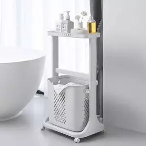 이동식 선반 틈새 수납 바퀴달린 햄퍼 슬림이동식수납 빨래수거함