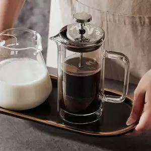 [콩심팥심]이중 내열 유리 프렌치프레스 커피 추출기 커피여과기