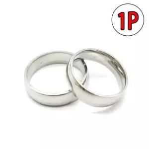 은색 써지컬스틸 티타늄반지 커플반지 남녀공용반지 악세사리반지 라운드반지 볼드반지
