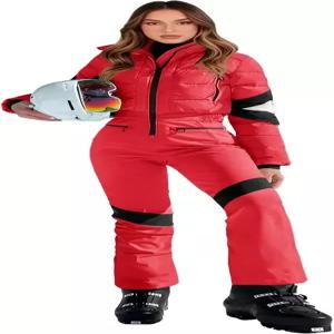 유시파이 여성 원시 스키복 겨울 야외 스포츠 따뜻한 방수 스노우수트 컬러 블록 점프수트 스노우 재킷