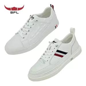 BFL 천연 소가죽 남성 캐주얼화 구두 정장 로퍼 화이트 슬립온 발편한 신발