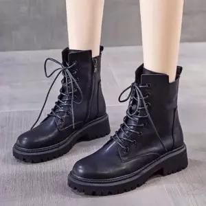 가을워커 여성 4.5cm 플랫 키높이워커 겨울 앵클부츠