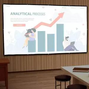 이동식 빔프로젝터 스크린 330x187cm 영화스크린 홈시어터