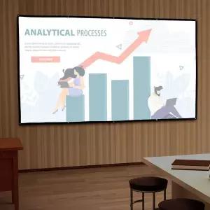 이동식 빔프로젝터 스크린 캠핑 스크린 265x150cm 홈시어터