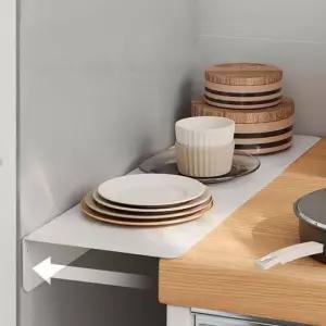 현이몰 냉장고 틈새 수납선반 자석 트레이 공간활용 40cm 자석선반 수납트레이 거치대 무타공 틈새수납