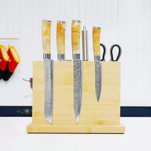 칼거치대 원목 자석칼블럭 키친프리 칼집 동무 칼꽂이 나무칼블럭