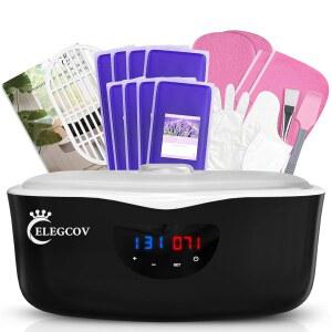 손과 발을 위한 파라핀 왁스 머신 - 8팩 라벤더 목욕 리필 키트 발 보습 케어 키트, 4000ml 고속 멜트다운 핫 포함 ELEGCOV 워머