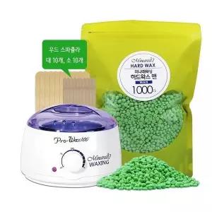 남자 셀프왁싱 워머기 하드왁스맨 1000g 세트 브라질리언 겨드랑이 팔 다리인중 코털 제모