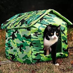 대형 방수 고양이 겨울집 스펀지 보온 집 냥이 따뜻한 쉘터