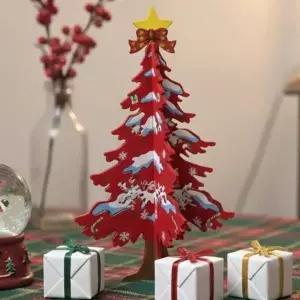 히키스 XNH625M3 크리스마스 장식 인테리어 소품 목각 홈데코 트리 16cm 미니