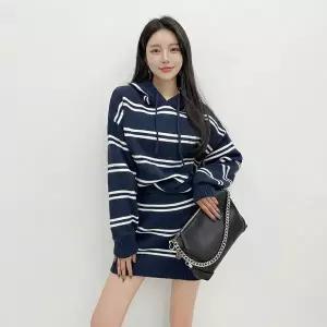 [금찌] 피오 단가라 후드 니트 스커트 세트 ST7979S