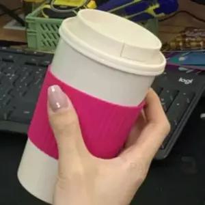 실리콘 컵받침 커피 컵홀더 음료컵 보호용 다용도 종이컵 받침대