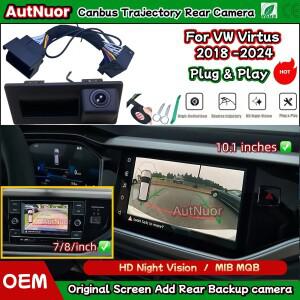 폭스바겐 비르투스 2018-2024용 HD 야간 투시 후방 카메라, 캔버스 다이나믹 트랙, 트렁크 핸들 리버스 카