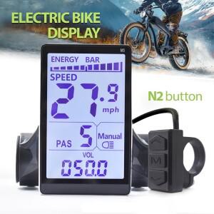 M5 UART2/N2 전기 자전거 디스플레이 Ebike 액세서리 24V/36V/48V/60V 방수 유선 사이클링 컴퓨터 자전