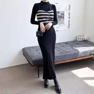 블레오 여자 단가라 나시 롱니트 스커트 세트 DM2512161422