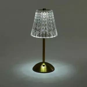 앤티크 FJC626T7 무선 터치 테이블 스탠드 램프 크리스탈 커팅