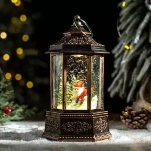 LED MUH868G4 크리스마스 스노우볼 오르골 앤틱 랜턴 워터볼