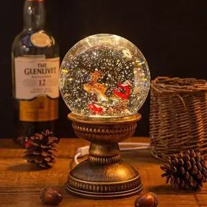 LED KZU200O6 크리스마스 스노우볼 오르골 멜로디 캐롤 워터볼 장식