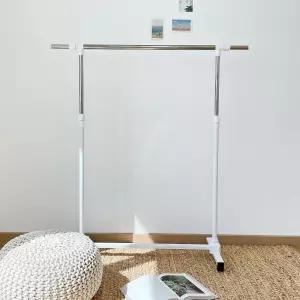 (힘찬)튼튼한옷걸이행거 가게 의류매장이동식행거 2단 미니 행거 원목 튼튼한헹거 철제 튼튼한 선반 거치대