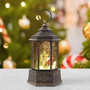 LED YOX650L1 크리스마스 스노우볼 오르골 앤틱 랜턴 워터볼