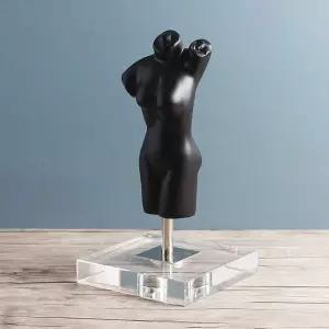 아트피플 AVX744O5 여인 블랙 조각상 도자기 인테리어장식품