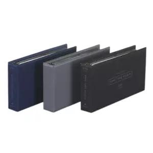 고급 인덱스 200 가로형 포켓 사무실 명함첩 명함 카드 키 보관 D 링 바인더 보관함 북 수첩 꽂이 홀더 명