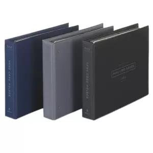 고급 인덱스 300명 가로형 포켓 사무실 명함첩 명함 카드 키 보관 D 링 바인더 보관함 북 수첩 꽂이 홀더