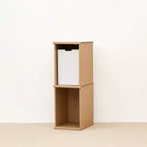 [이지커머스]종이책장ㅁㅁㅂㅂ 2단(가로25) 책장 종이가구 페이퍼팝 골판지 수납