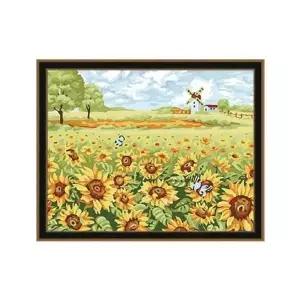 DIY STE872O7 그리기 페인팅 명화 해바라기와 풍차 40X50 세트