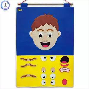 (힘찬)h74 차트 미스터변덕 남 3041얼굴표정벽보 학습 그림 교육 어린이교구 벽걸이 그림판